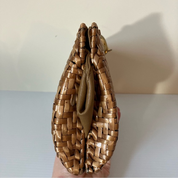 Rodo Italy Vintage Woven Glazed Wicker Mid-Century Italian Clutch Bag - Picture 10 of 12